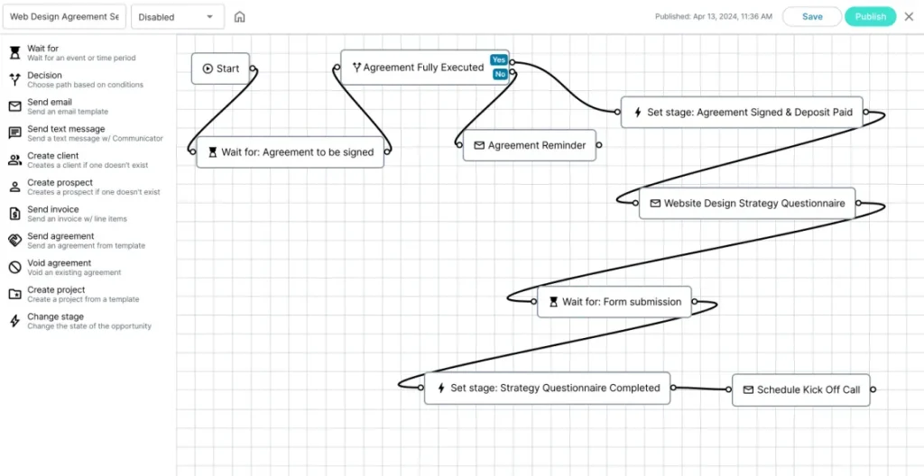 moxie crm workflow automation